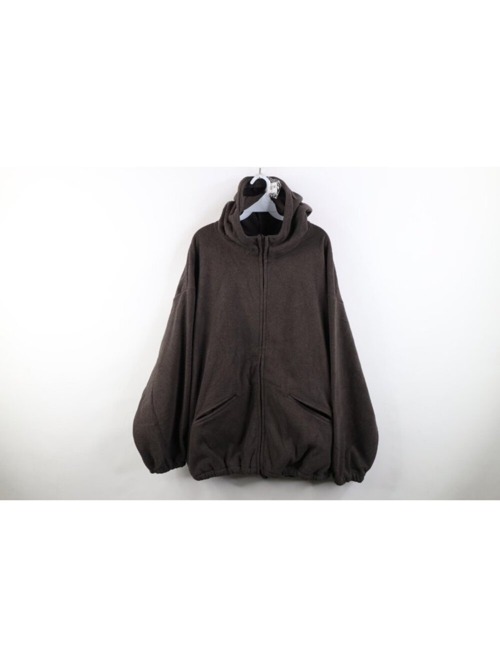 New Yeezy Kanye West Mens 3 Large Full Zip Fleece Hoodie Sweatshirt Brown